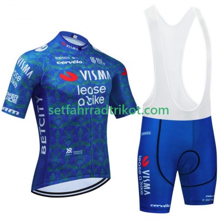 Visma Lease A Bike Tdf Fahrradbekleidung Radtrikot Kurzarm + Trägershorts 2024